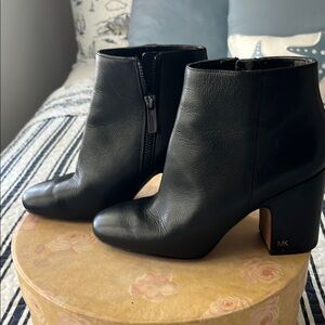 Michael Kors Black Leather Ankle Boots